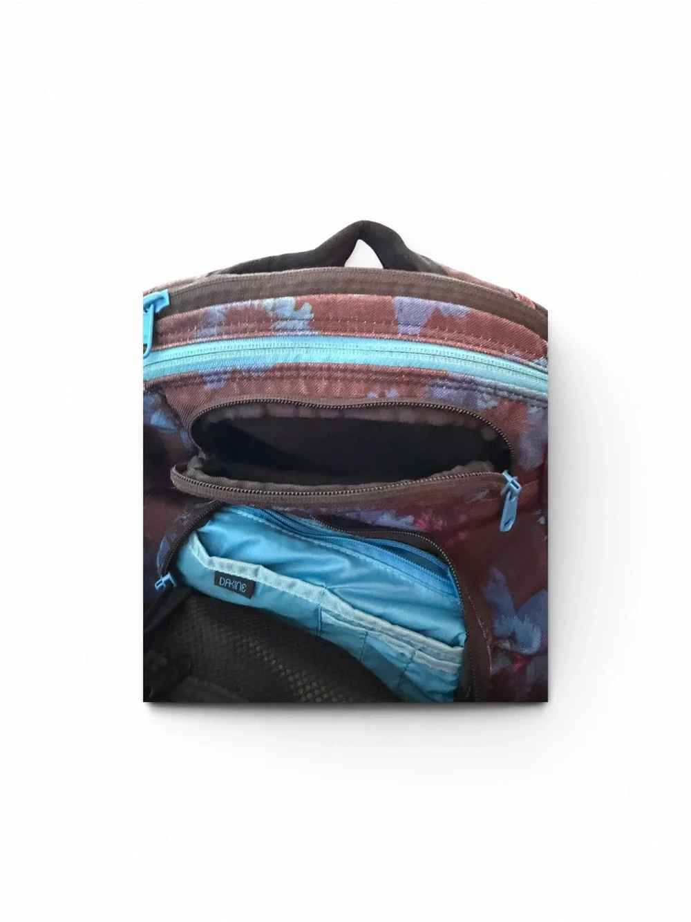Dakine Hibiscus Floral Print Sling Backpack - Blue/Brown